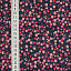 Ткань хлопок пэчворк розовый черный бирюзовый, мелкий цветочек, ALFA Z DIGITAL (арт. 224324)