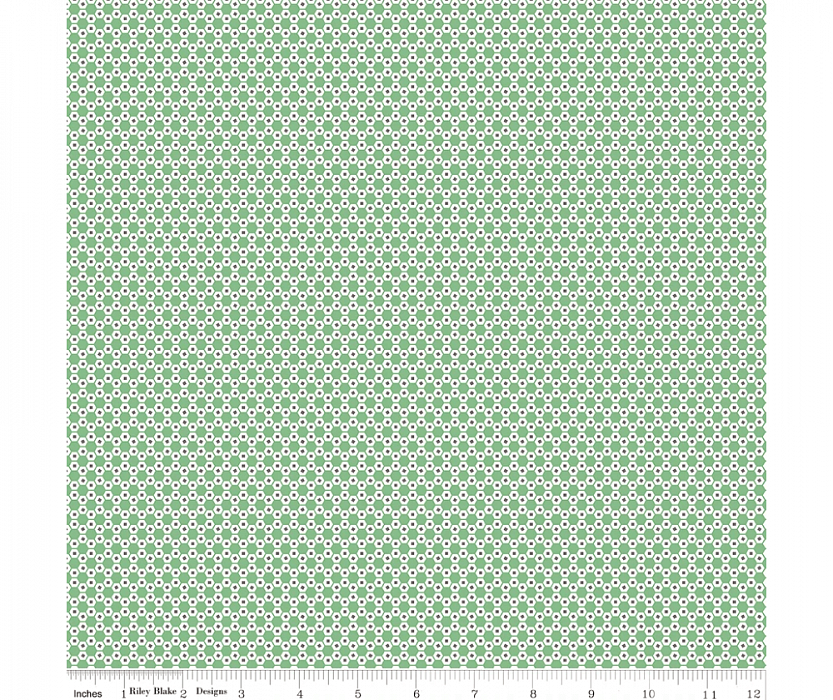 Ткань хлопок пэчворк зеленый, фактура, Riley Blake (арт. C10933-LEAF)