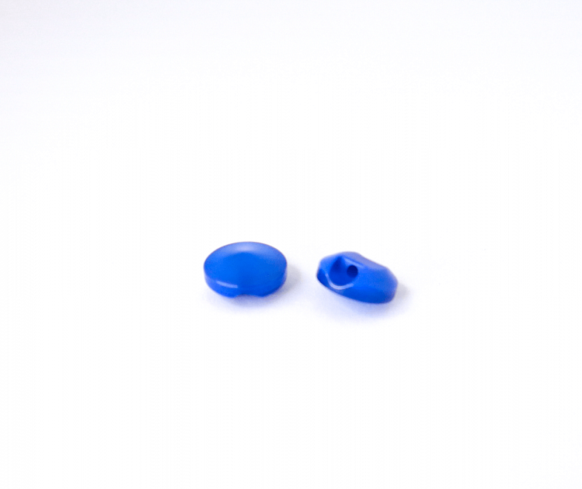 Пуговица рубашечная / блузочная пластик на ножке яр.синий 11 мм