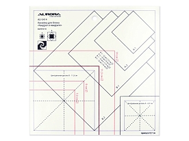Линейка для пэчворка Aurora AU-S414 квадрат в квадрате
