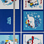 Ткань хлопок пэчворк синий белый голубой, детская тематика новый год, ALFA (арт. П160)