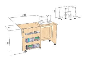 Стол швейный Комфорт-1XL