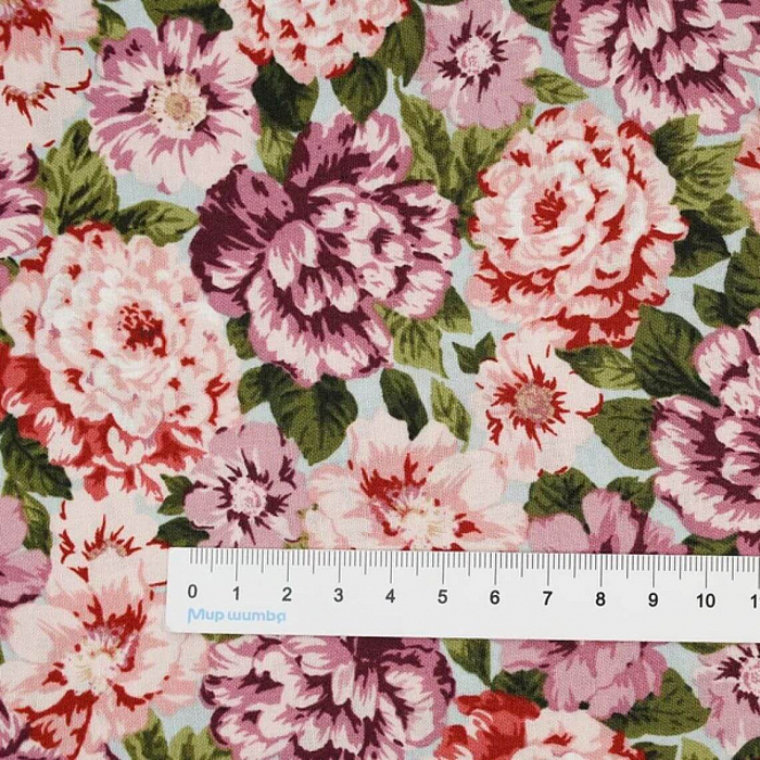Ткань хлопок пэчворк разноцветные, цветы, Maywood Studio (арт. MAS10282-Z)