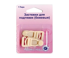 Застежка для чулок (подтяжек) Hemline арт. 464.BEIG беж. 12 мм