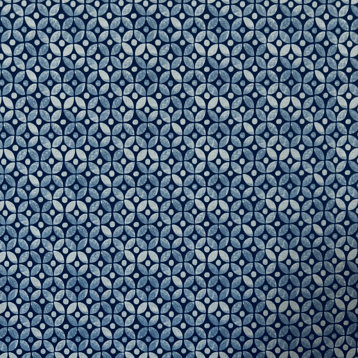 Ткань хлопок пэчворк синий, геометрия, Blank Quilting (арт. AL-12336)