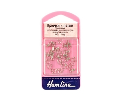 Крючки и петли пришивные Hemline арт. 400.0 бельевые никель, № 0