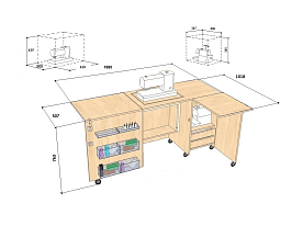 Стол швейный Комфорт-5L