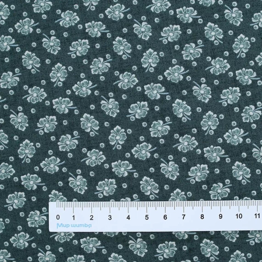 Ткань хлопок для пэчворка для одежды синий, флора, Blank Quilting (арт. 2662-67)
