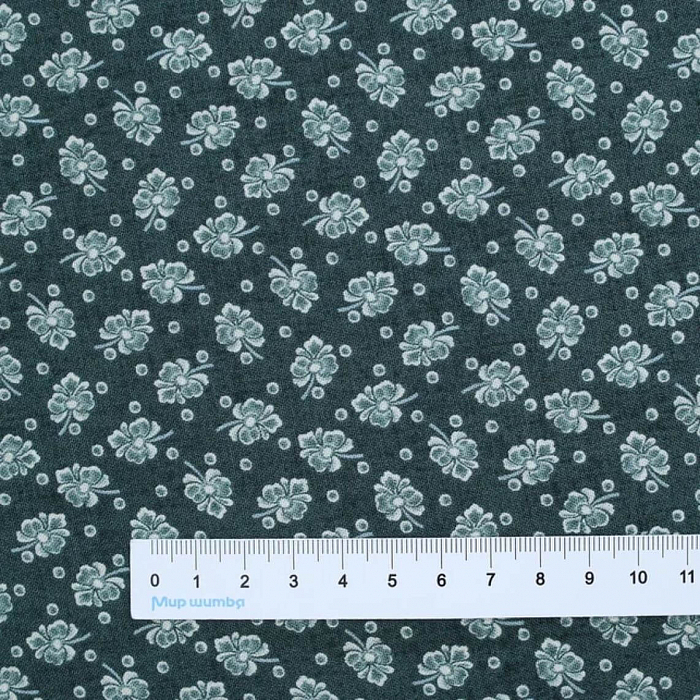 Ткань хлопок пэчворк синий, флора, Blank Quilting (арт. 2662-67)