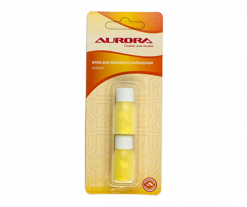 Блок запасной для мелового карандаша Aurora AU-318 желтый