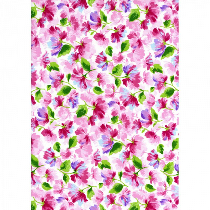 Ткань хлопок пэчворк зеленый малиновый, цветы, Maywood Studio (арт. )