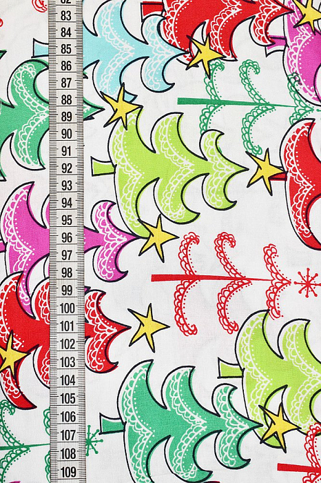 Ткань хлопок пэчворк разноцветные, новый год, Michael Miller (арт. CX6626-SNOW-D)