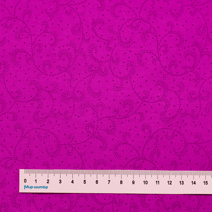 Ткань хлопок пэчворк малиновый, цветы флора, Benartex (арт. 9805-26)