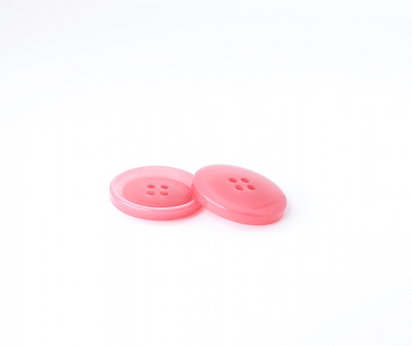 Пуговица пальтовая / костюмная пластик на прокол розовый 20 мм