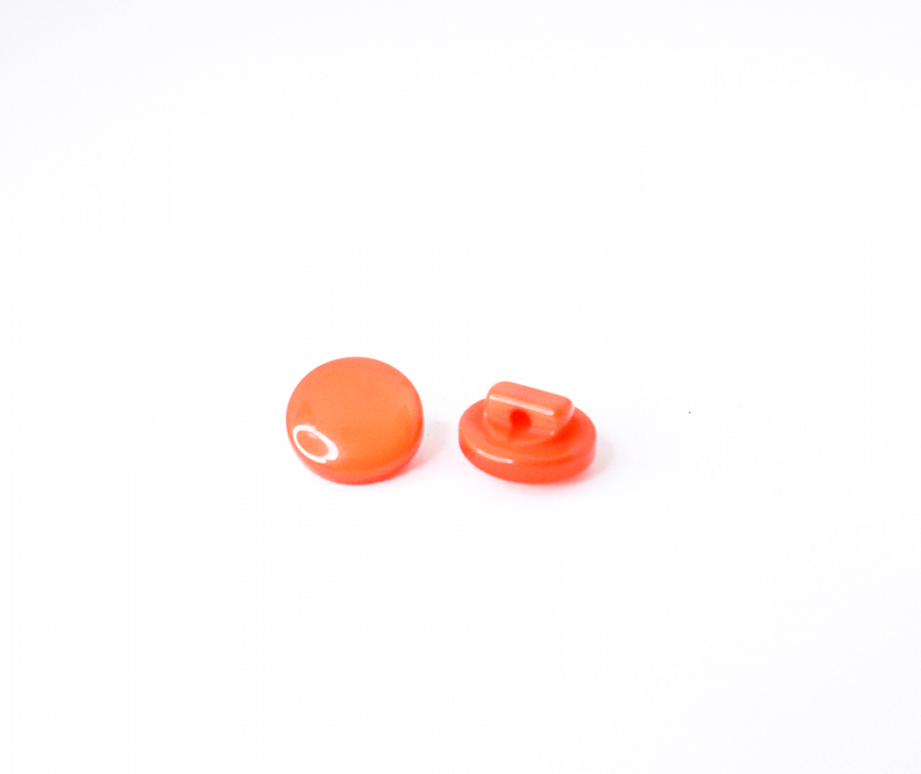 Пуговица рубашечная / блузочная пластик на ножке оранжевый 11 мм