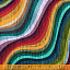 Ткань хлопок пэчворк оранжевый, полоски необычные, Windham Fabrics (арт. 52494D-1)
