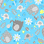Ткань фланель пэчворк белый серый голубой, детская тематика животные, Studio E (арт. 237248)