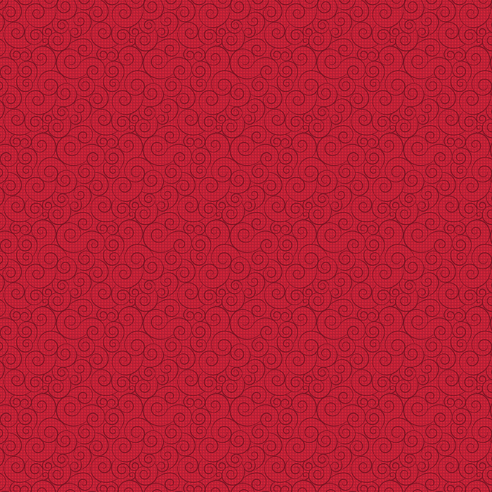 Ткань хлопок пэчворк красный, завитки, Henry Glass (арт. 253099)