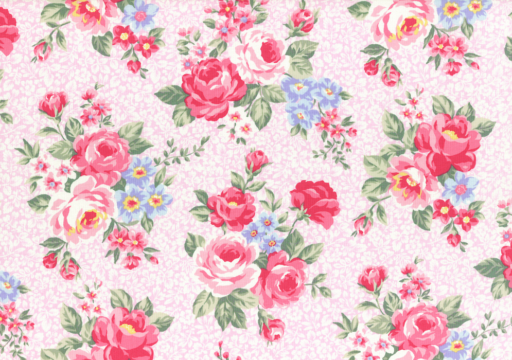 Ткань хлопок пэчворк розовый, цветы, Lecien (арт. 31555-20)