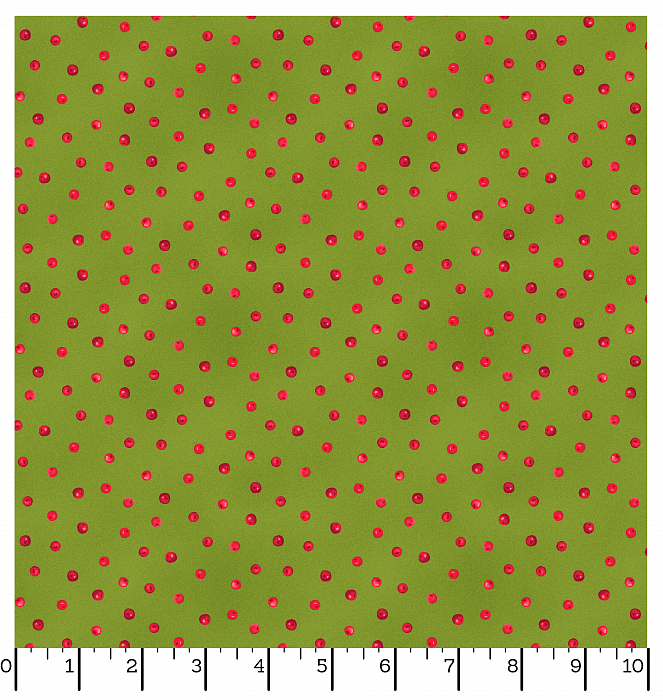 Ткань хлопок пэчворк зеленый, новый год, Maywood Studio (арт. 244350)