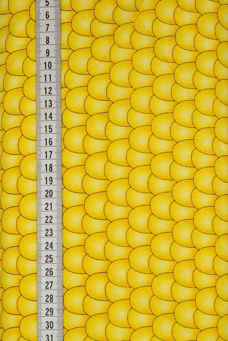 Ткань хлопок пэчворк желтый, геометрия, ALFA (арт. 232128)