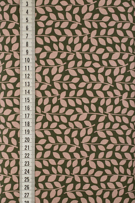 Ткань хлопок пэчворк зеленый бежевый, фактура природа, ALFA (арт. 229684)