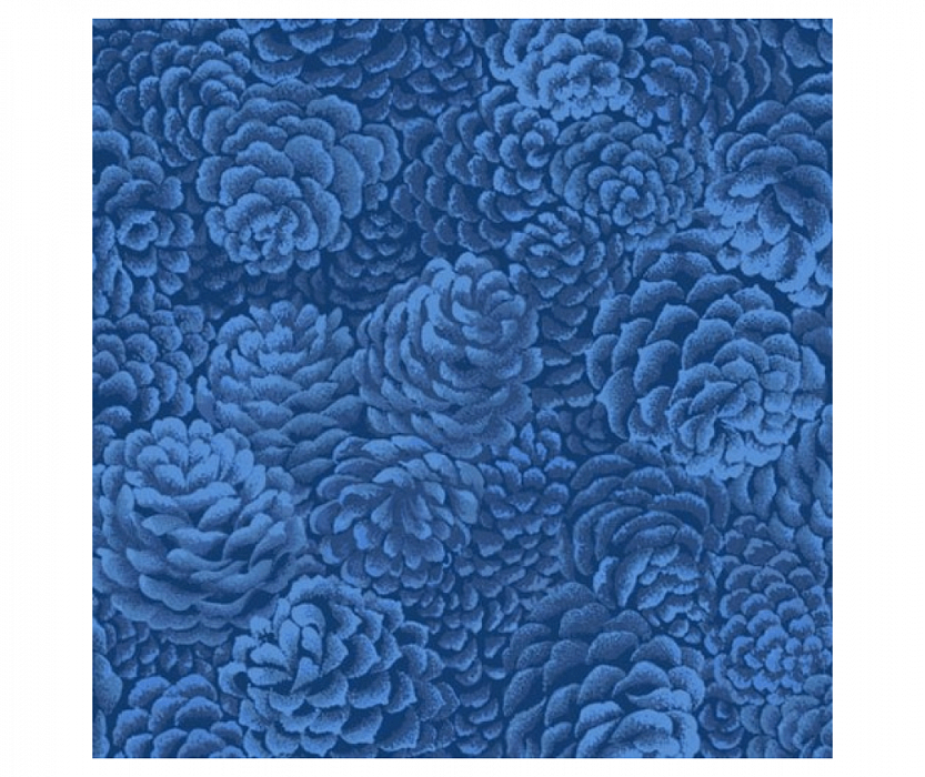 Ткань хлопок пэчворк синий, флора, RJR (арт. 1165-03)