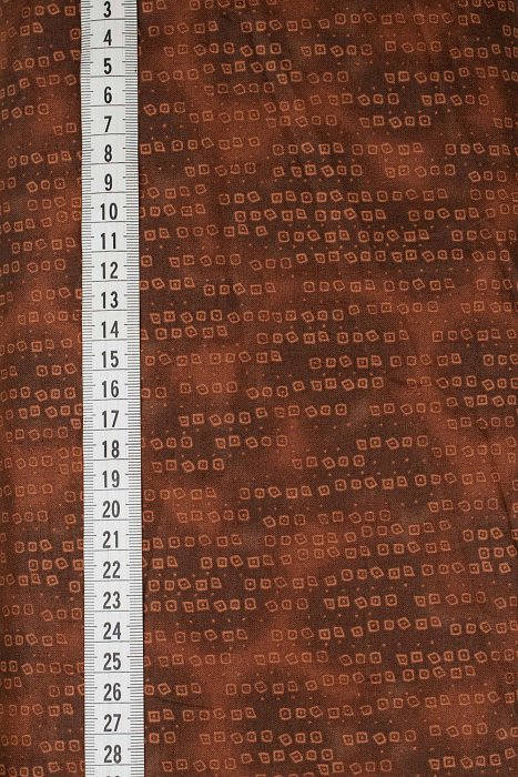 Ткань хлопок пэчворк коричневый, геометрия, ALFA (арт. 232378)