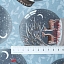 Ткань хлопок для пэчворка для одежды голубой, новый год, P&B (арт. FOYO 5104 B)