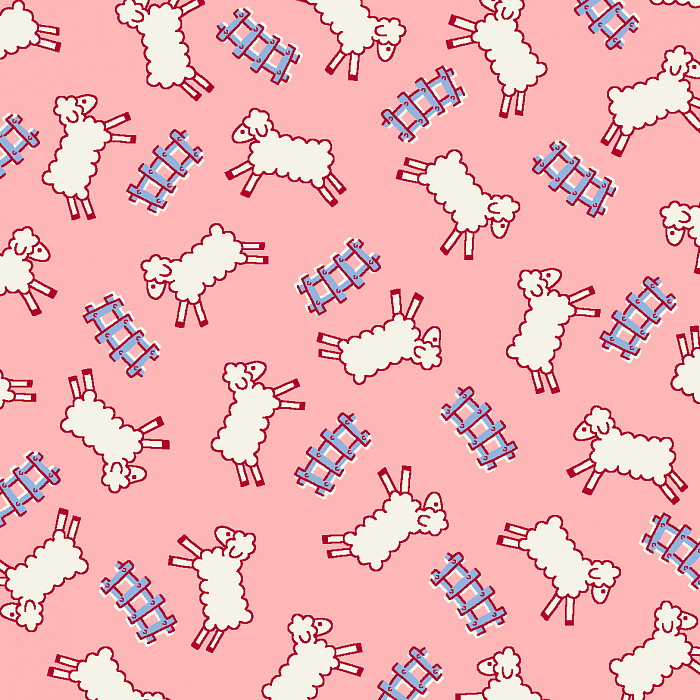Ткань хлопок пэчворк розовый, животные, Windham Fabrics (арт. 50001-5)