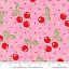 Ткань хлопок пэчворк розовый, ягоды и фрукты, Moda (арт. 22340 12)