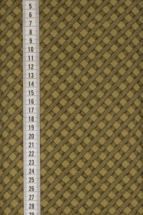 Ткань хлопок пэчворк коричневый, клетка, ALFA (арт. 232202)