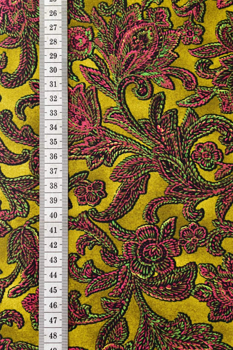 Ткань хлопок пэчворк желтый, восточные мотивы, RJR (арт. 1162-04)