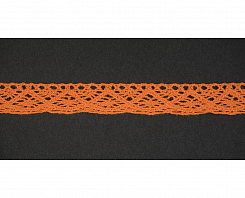 Кружево вязаное хлопковое Alfa AF-118-083 16 мм оранжевый