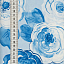 Ткань хлопок пэчворк белый голубой, цветы, ALFA (арт. 229534)