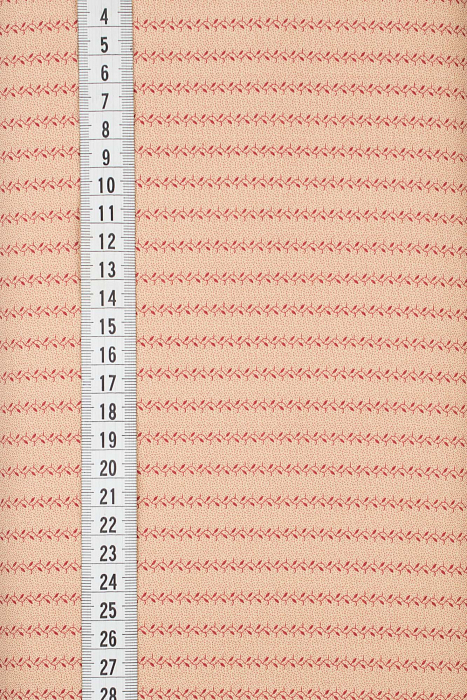 Ткань хлопок пэчворк оранжевый, полоски, ALFA (арт. 225868)