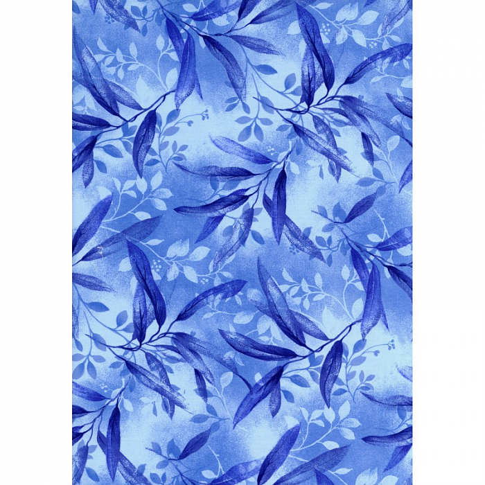 Ткань хлопок пэчворк синий голубой, фактура, Maywood Studio (арт. MAS90302-B)