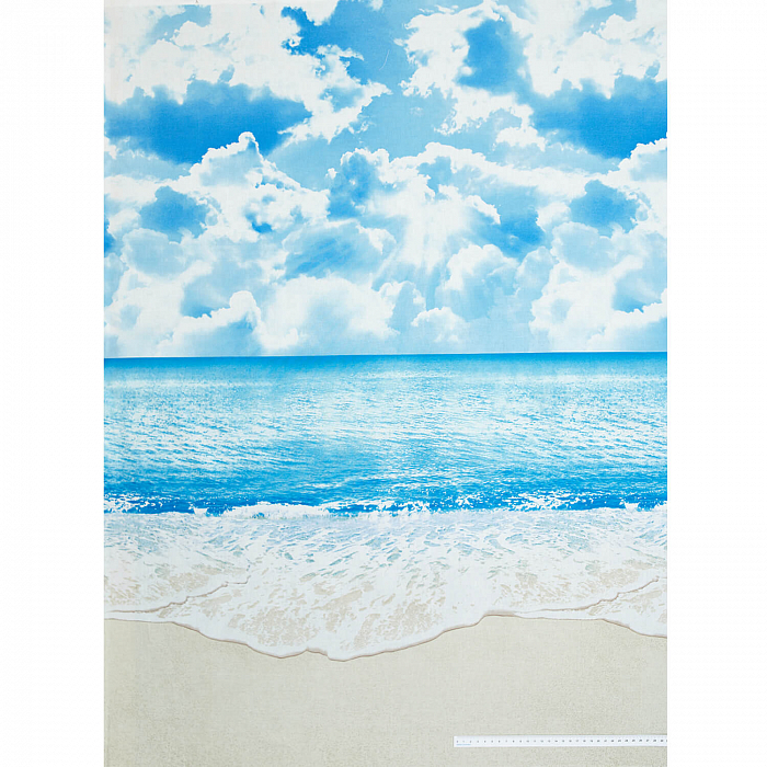 Ткань хлопок пэчворк голубой, морская тематика реалистичные, Timeless Treasures (арт. PANEL-C8458-MULTI)