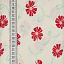 Ткань хлопок пэчворк красный бежевый, цветы завитки, ALFA (арт. 232145)