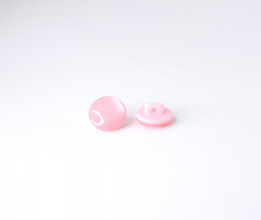Пуговица рубашечная / блузочная пластик на ножке розовый 10 мм