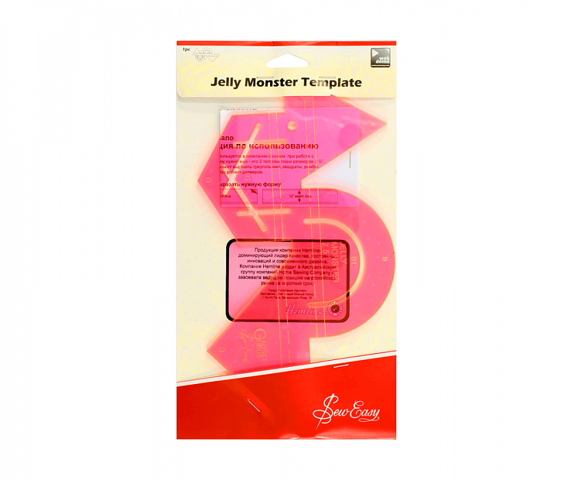 Лекало для квилтинга Sew Easy ERGG01.PNK Jelly Monster 6,3 см