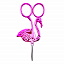 Ножницы вышивальные Hemline B5442.DB «Фламинго» 11,5 см, розовый