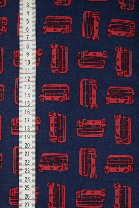 Ткань хлопок пэчворк красный синий, транспорт, ALFA (арт. 85591)