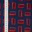 Ткань хлопок пэчворк красный синий, транспорт, ALFA (арт. 85591)