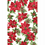 Ткань хлопок пэчворк красный белый, цветы новый год, Maywood Studio (арт. )