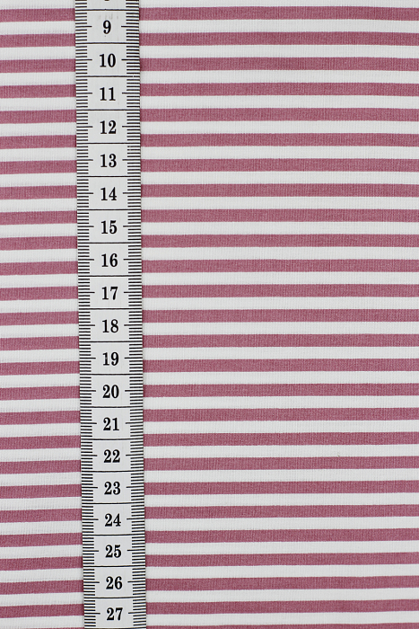 Ткань поплин пэчворк розовый белый, полоски, ALFA C (арт. 246921)