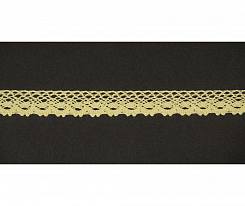 Кружево вязаное хлопковое Alfa AF-373-010 18 мм желый