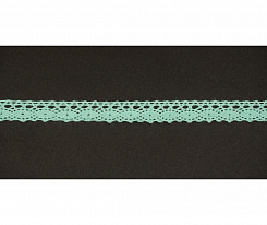 Кружево вязаное хлопковое Alfa AF-047-075 12 мм мятный