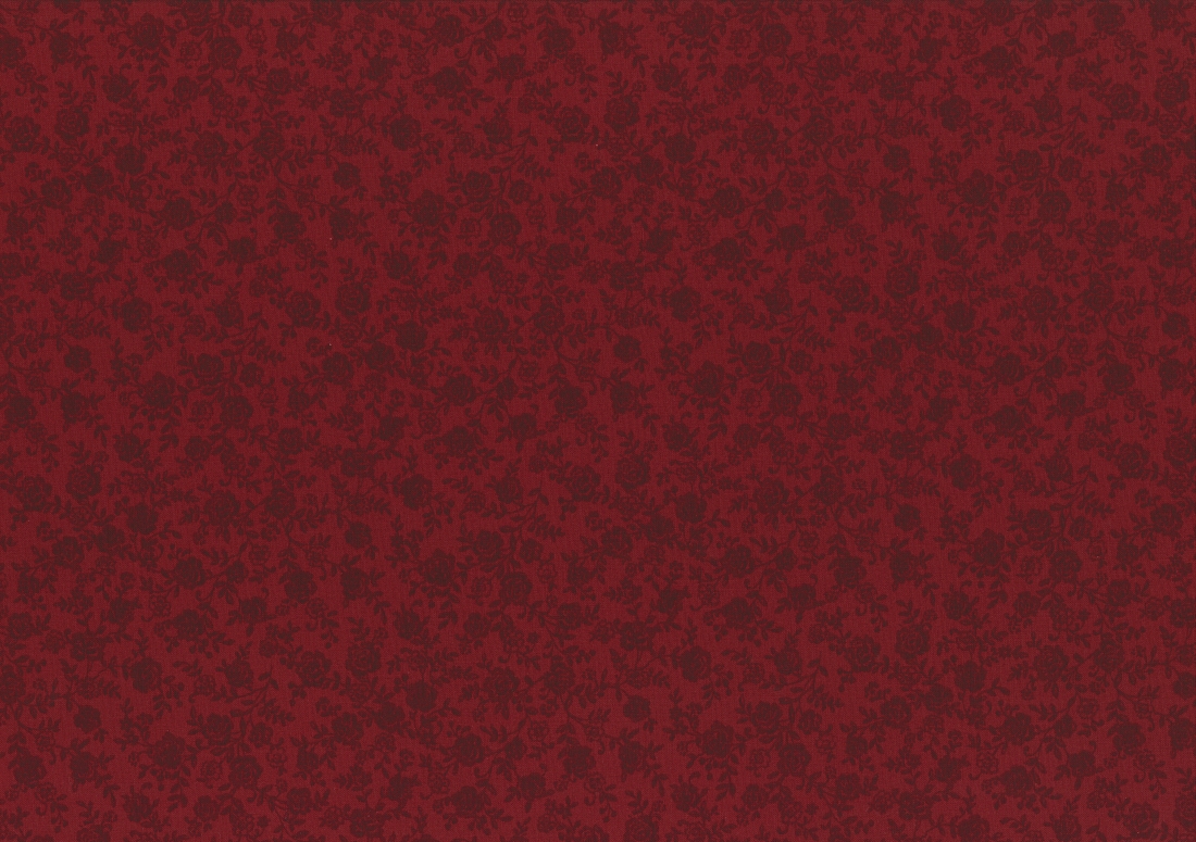 Ткань хлопок для пэчворка малиновый, мелкий цветочек, Lecien (арт. 206708)