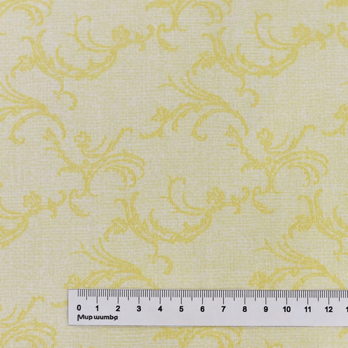 Ткань хлопок пэчворк бежевый, завитки, Benartex (арт. 10215-03)